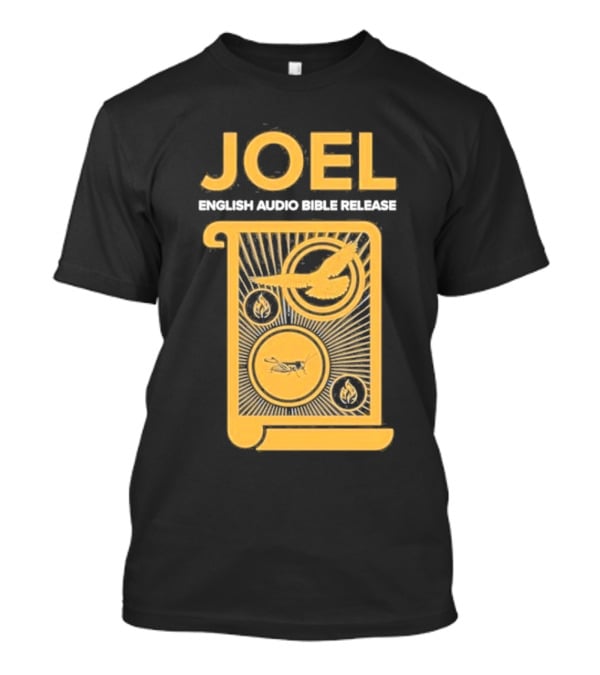 JOEL English Audio Bible Release Scroll Locust Bird Flame Icons T-Shirt