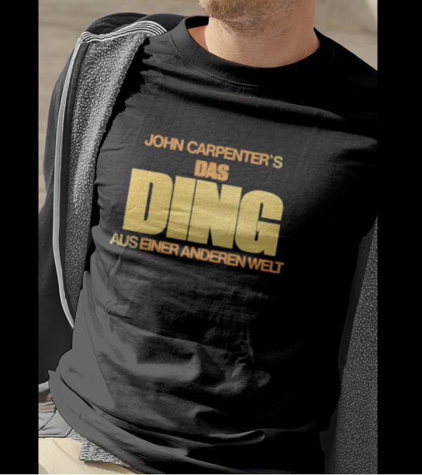 John Carpenter's Das Ding Aus Einer Anderen Welt Classic Horror Movie Title Text T-Shirt