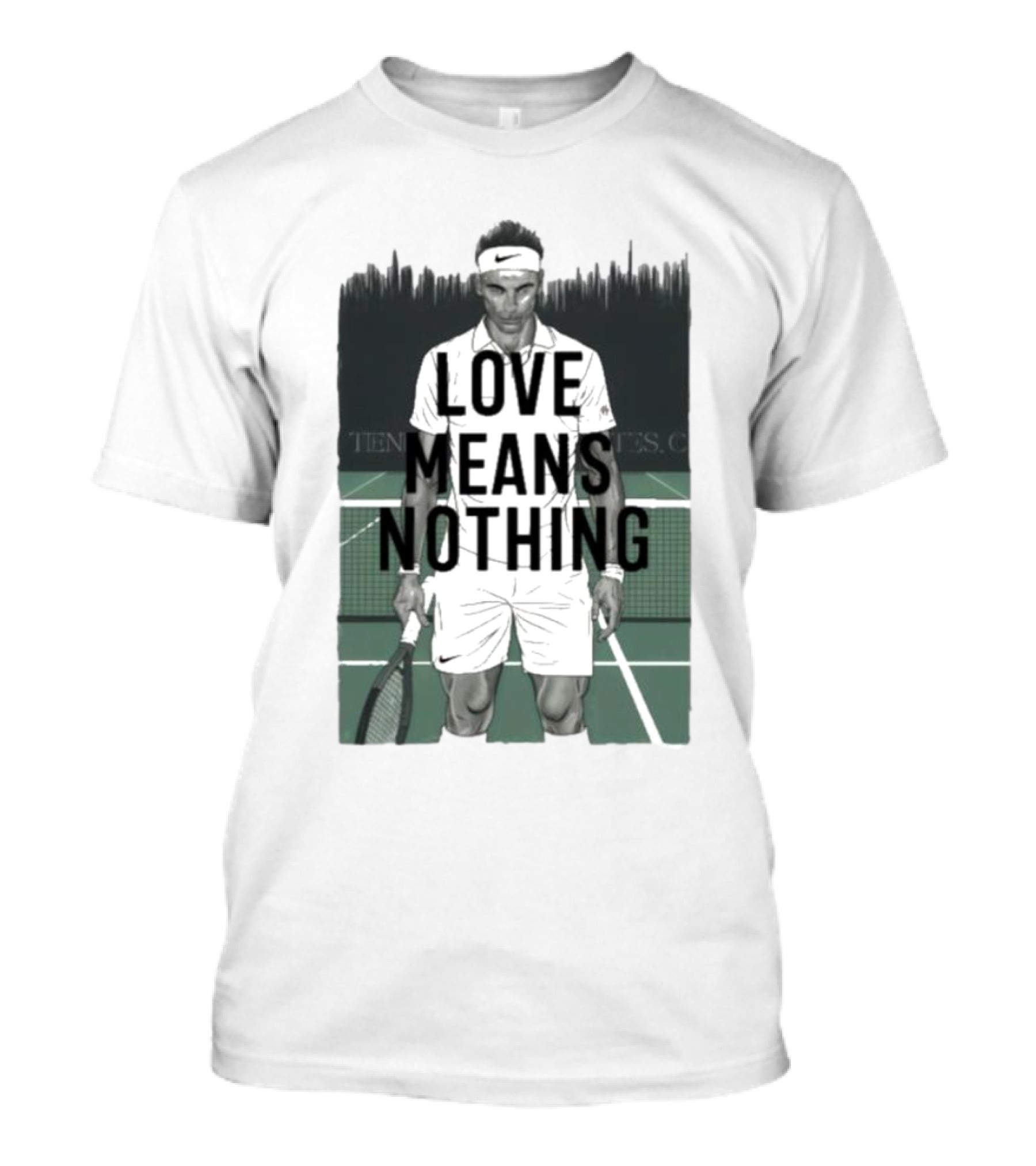 Love Means Nothing Tennis Court Competitor Headband Racket T-Shirt