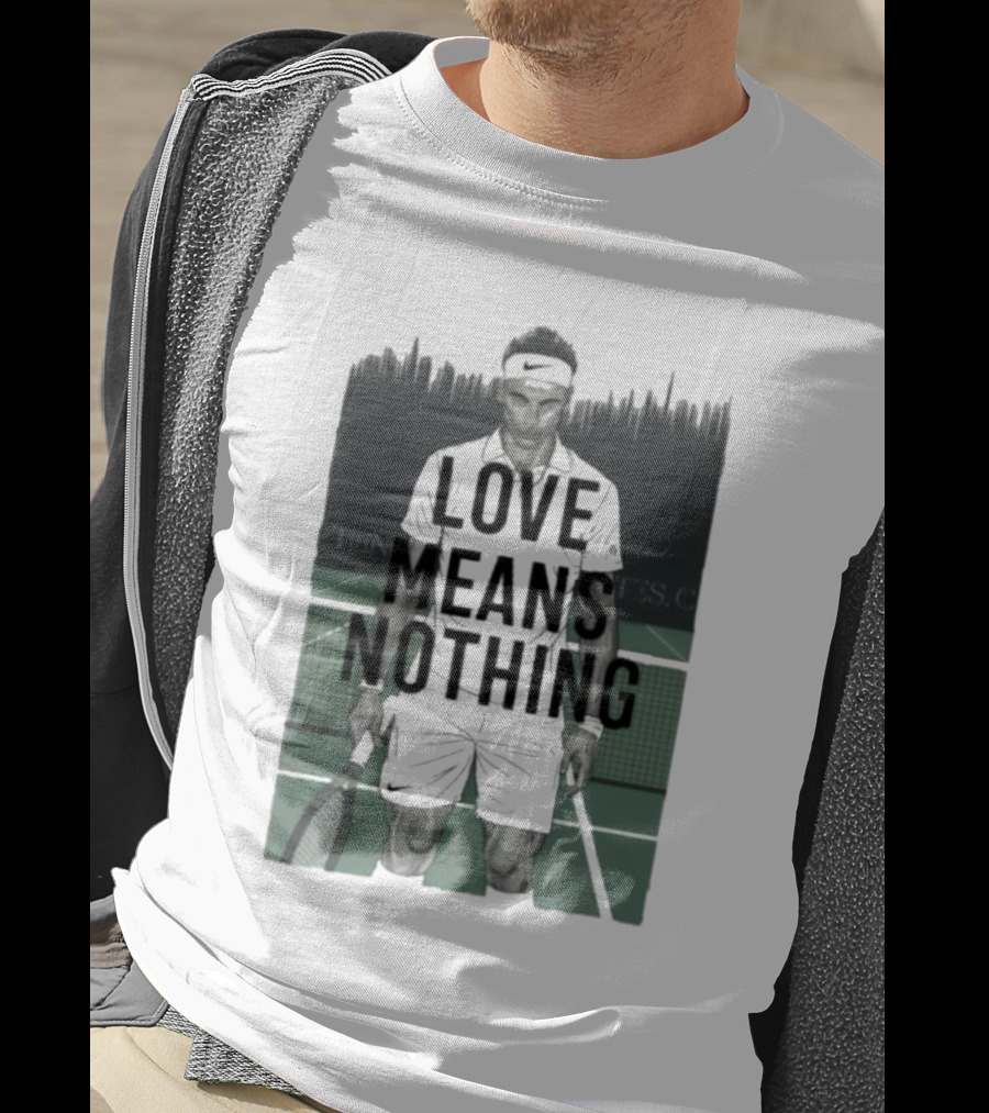 Love Means Nothing Tennis Court Competitor Headband Racket T-Shirt