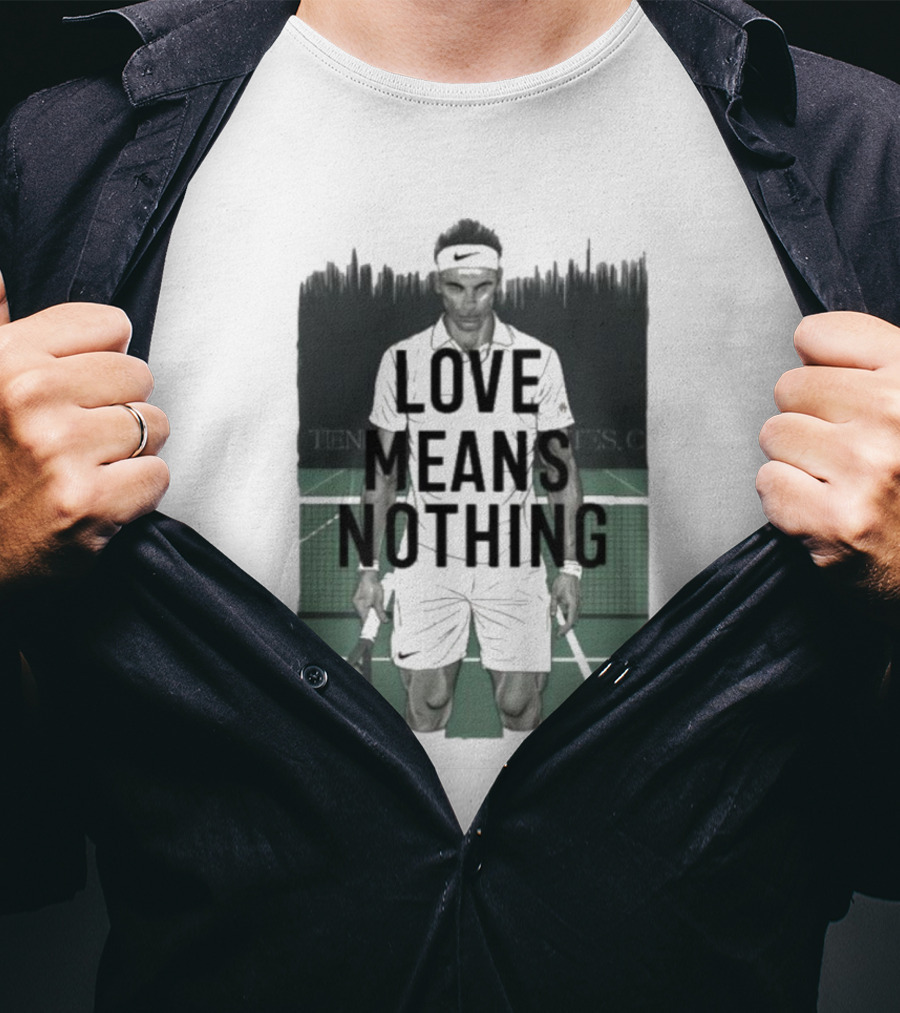 Love Means Nothing Tennis Court Competitor Headband Racket T-Shirt