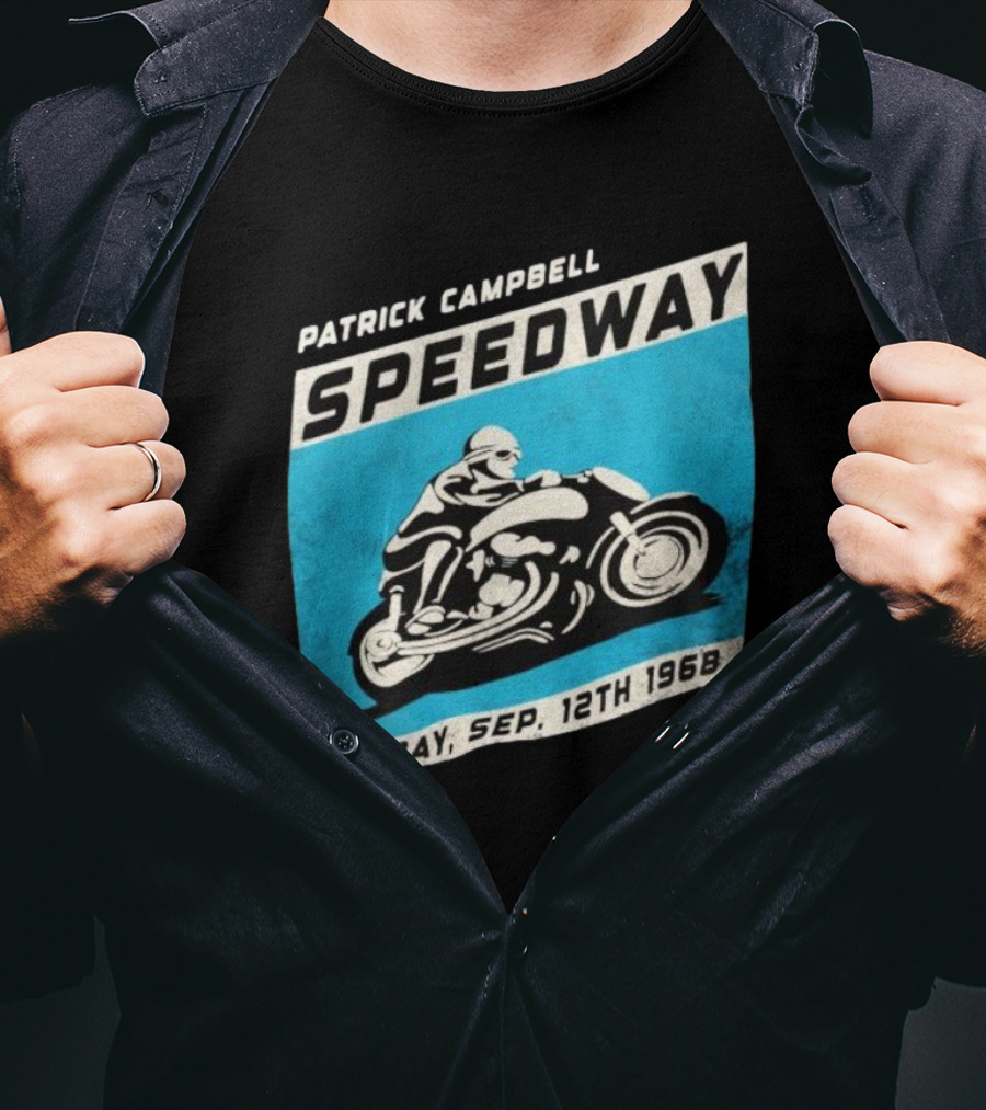 Patrick Campbell Speedway Motorcycle Racing Sunday Sep 12th 1968 T-Shirt