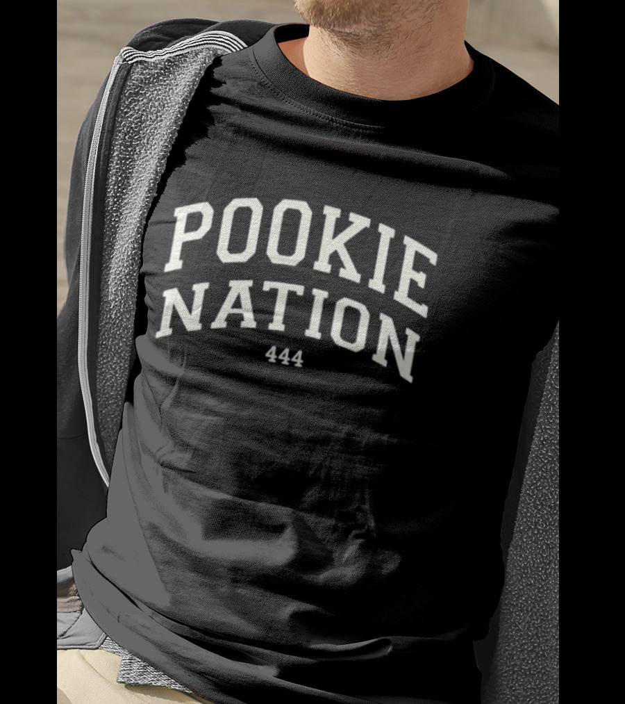 Pookie Nation 444 Black Background Bold White Text Classic T-Shirt