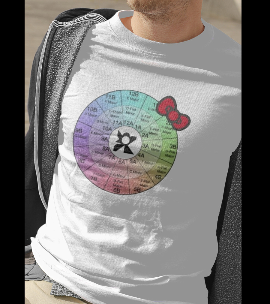 Ramonpang Djs Only Color Wheel Music Key Chart With Hello Kitty Bow T-Shirt