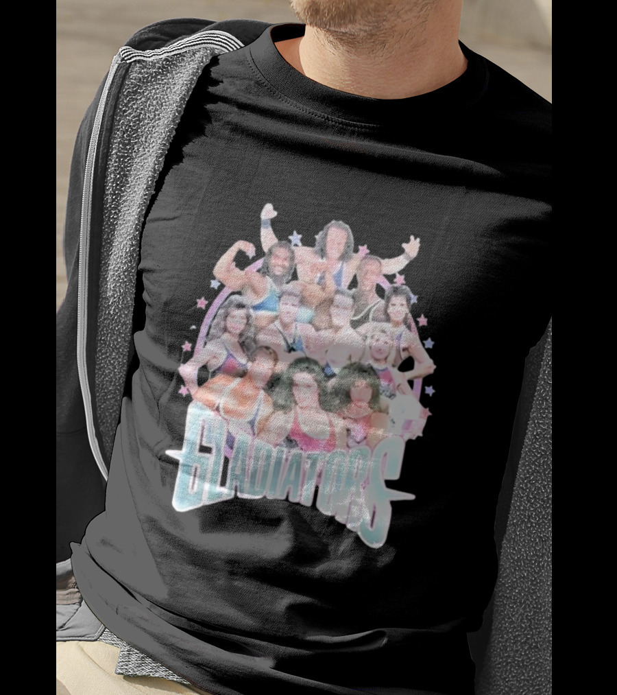 Gladiators Retro TV Show Cast Montage T-Shirt