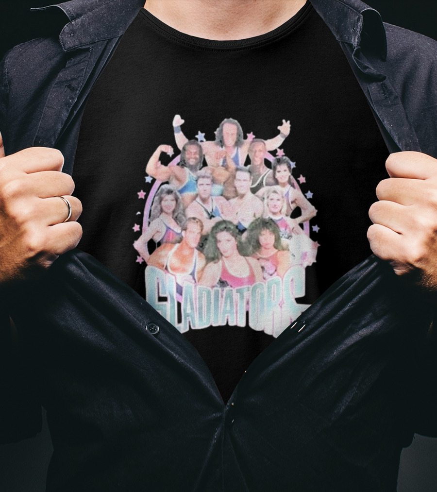 Gladiators Retro TV Show Cast Montage T-Shirt