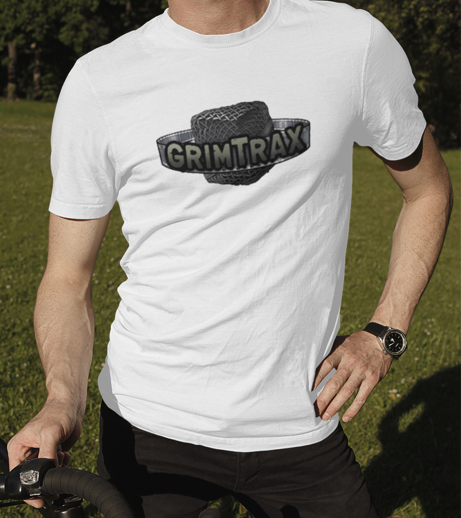 Rifftrax Grimtrax Spinning Tire T-Shirt