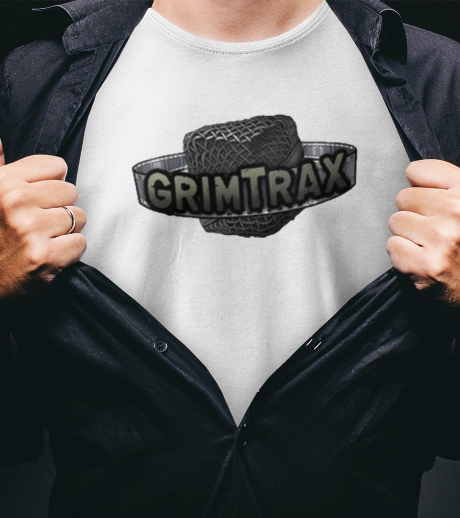 Rifftrax Grimtrax Spinning Tire T-Shirt