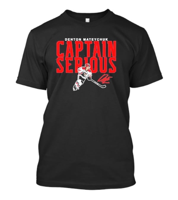 Denton Mateychuk Captain Serious Signature Hockey Player T-Shirt