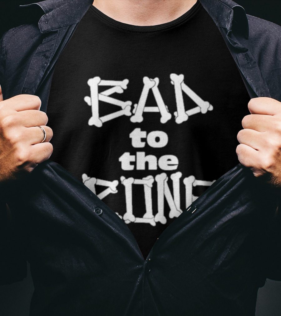 Dominic Fike Bad To The Bone Bone Lettering Typography T-Shirt