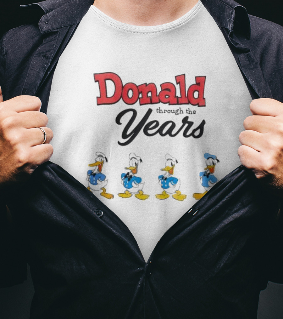 Donald Duck Through The Years Evolution Stages T-Shirt