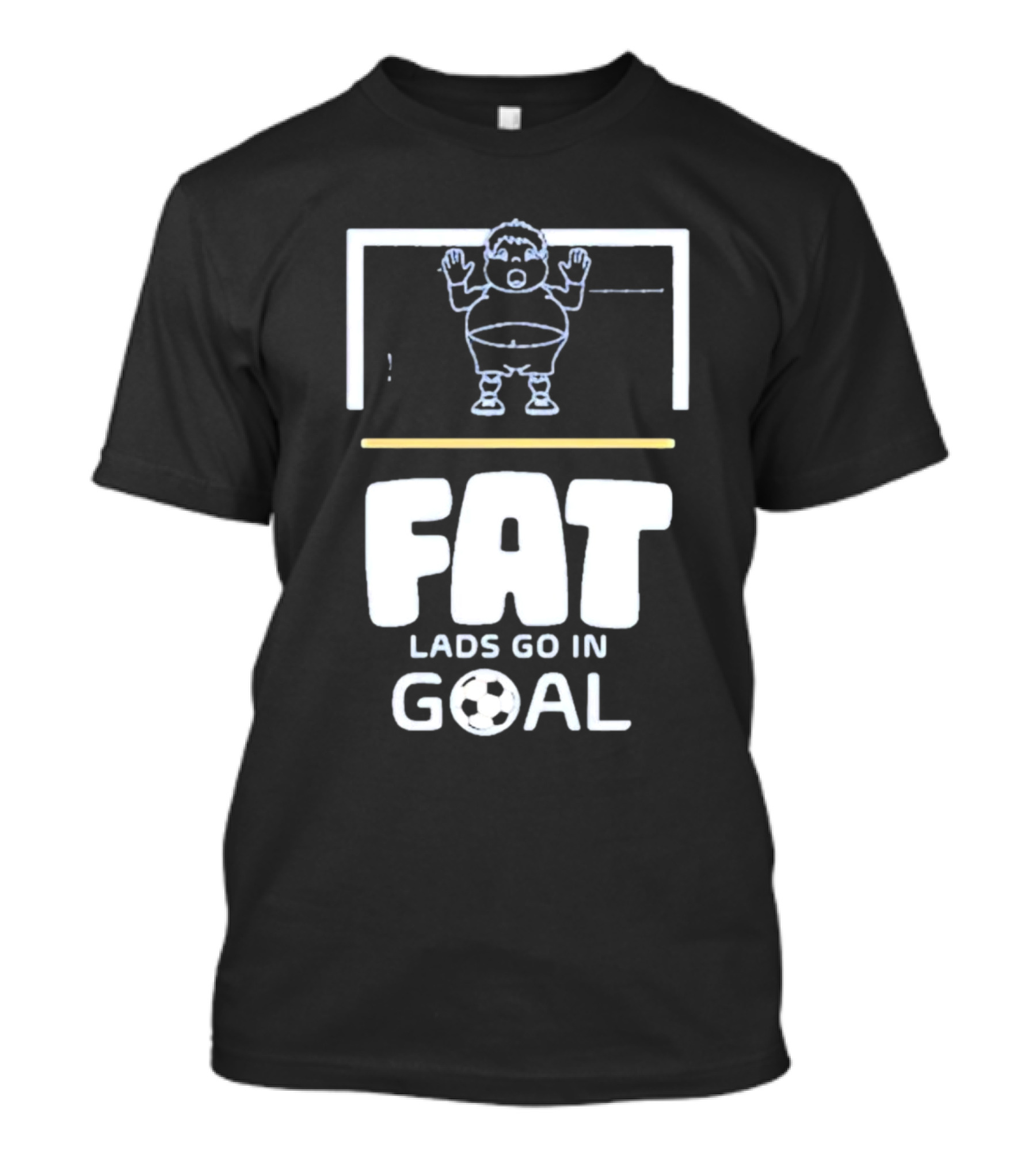 Fat Lads Go In Goal FLGIG Football T-Shirt