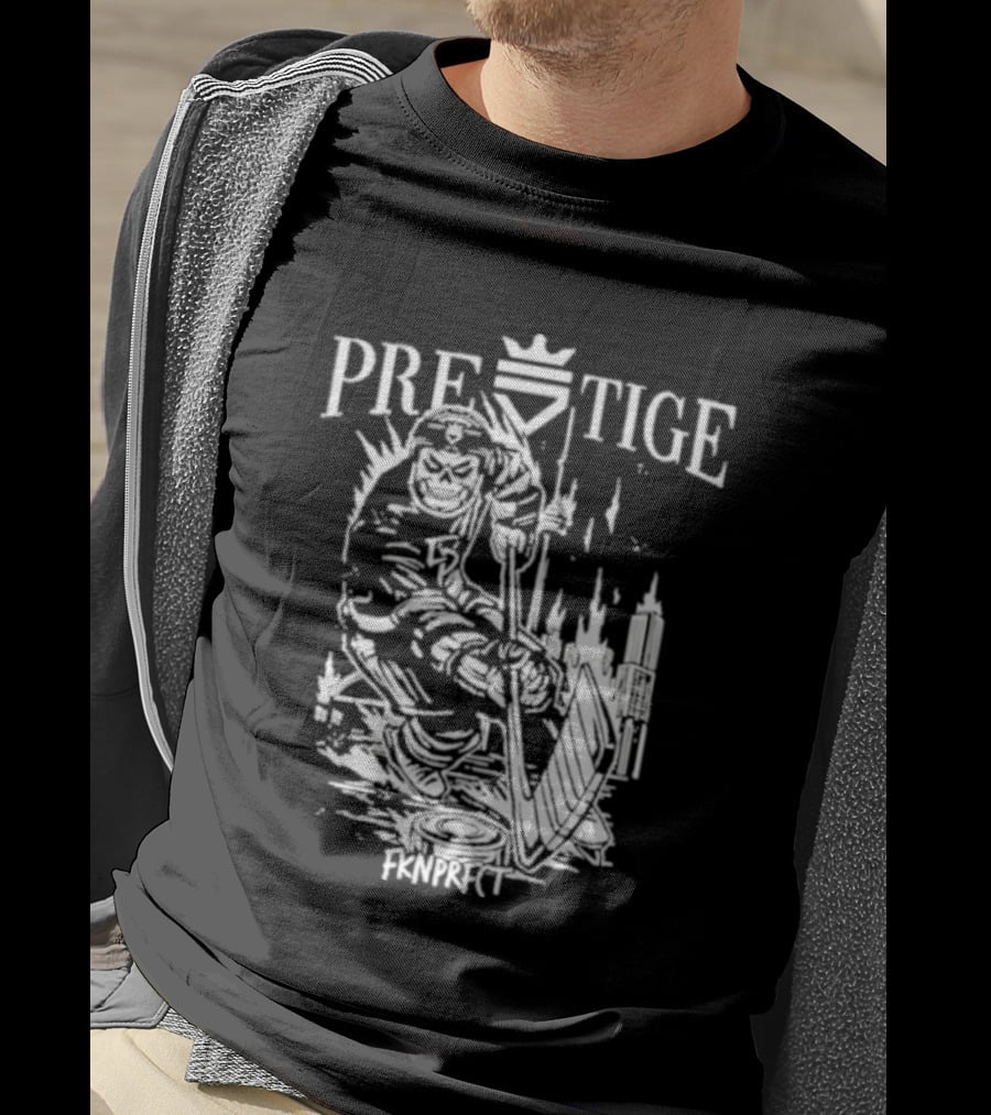 Prestige Fknprfct Toronto Hockey Player City Skyline T-Shirt