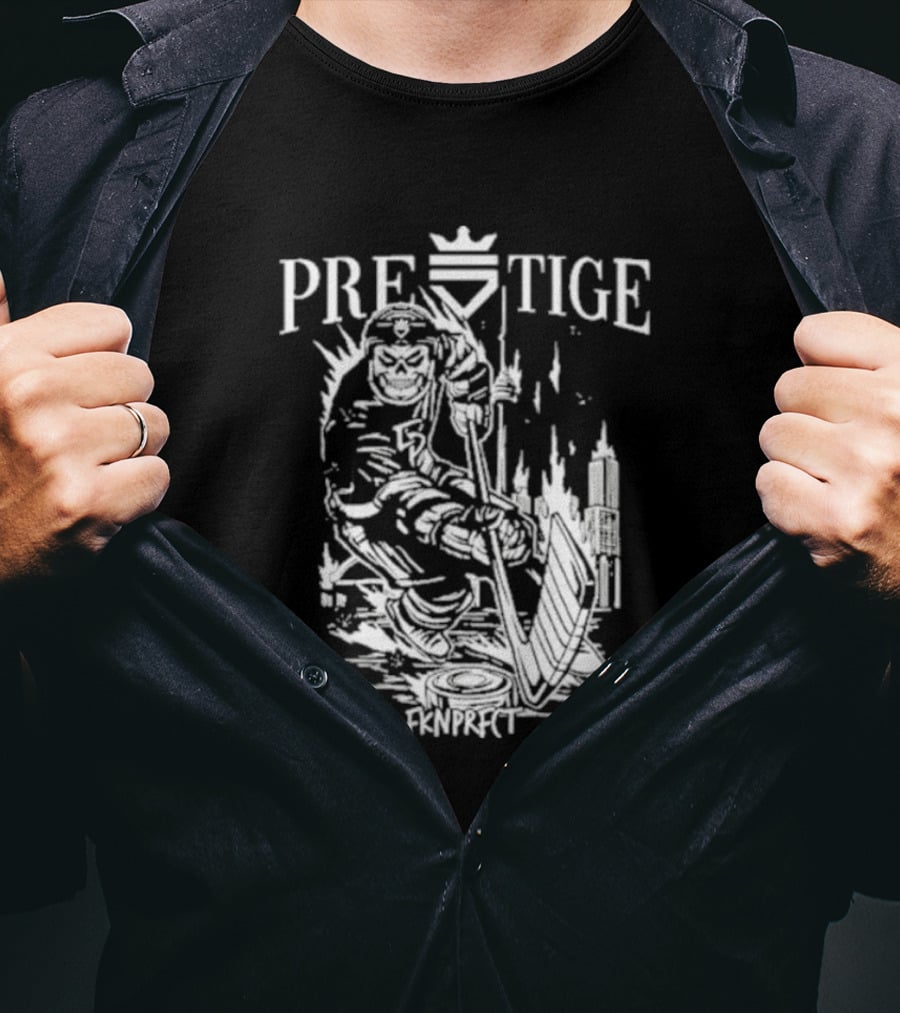 Prestige Fknprfct Toronto Hockey Player City Skyline T-Shirt