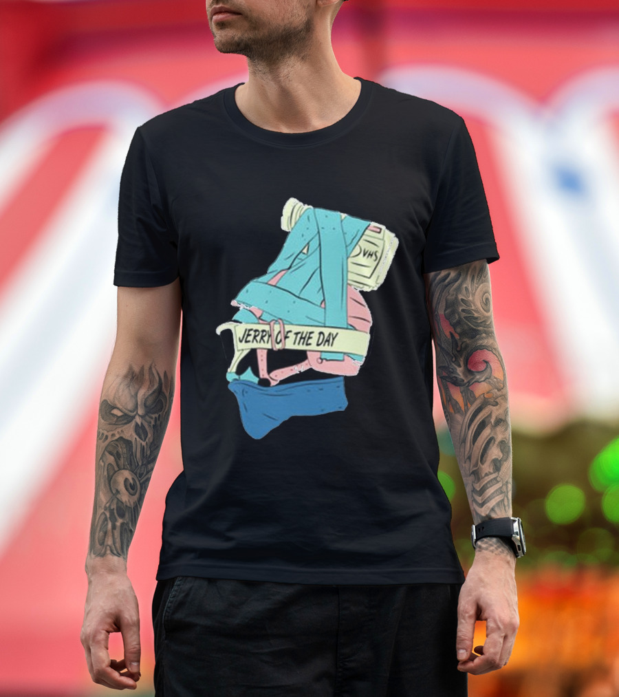 Jerry Of The Day VHS Straps Multicolor Gear T-Shirt