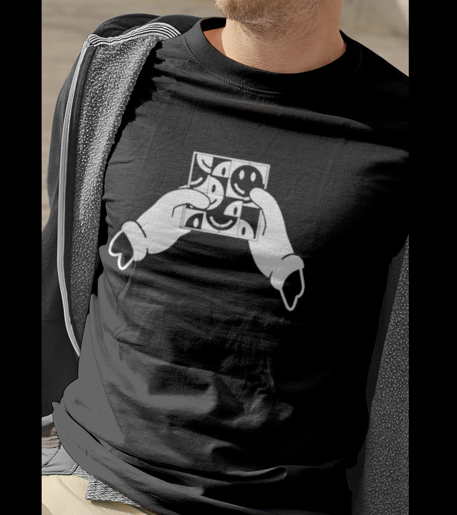 G Jones Paths Hand Smiley Block T-Shirt