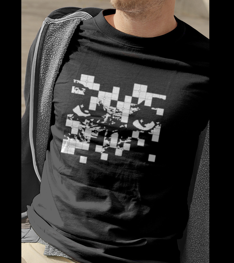 G Jones Paths Eyes Pixelated T-Shirt