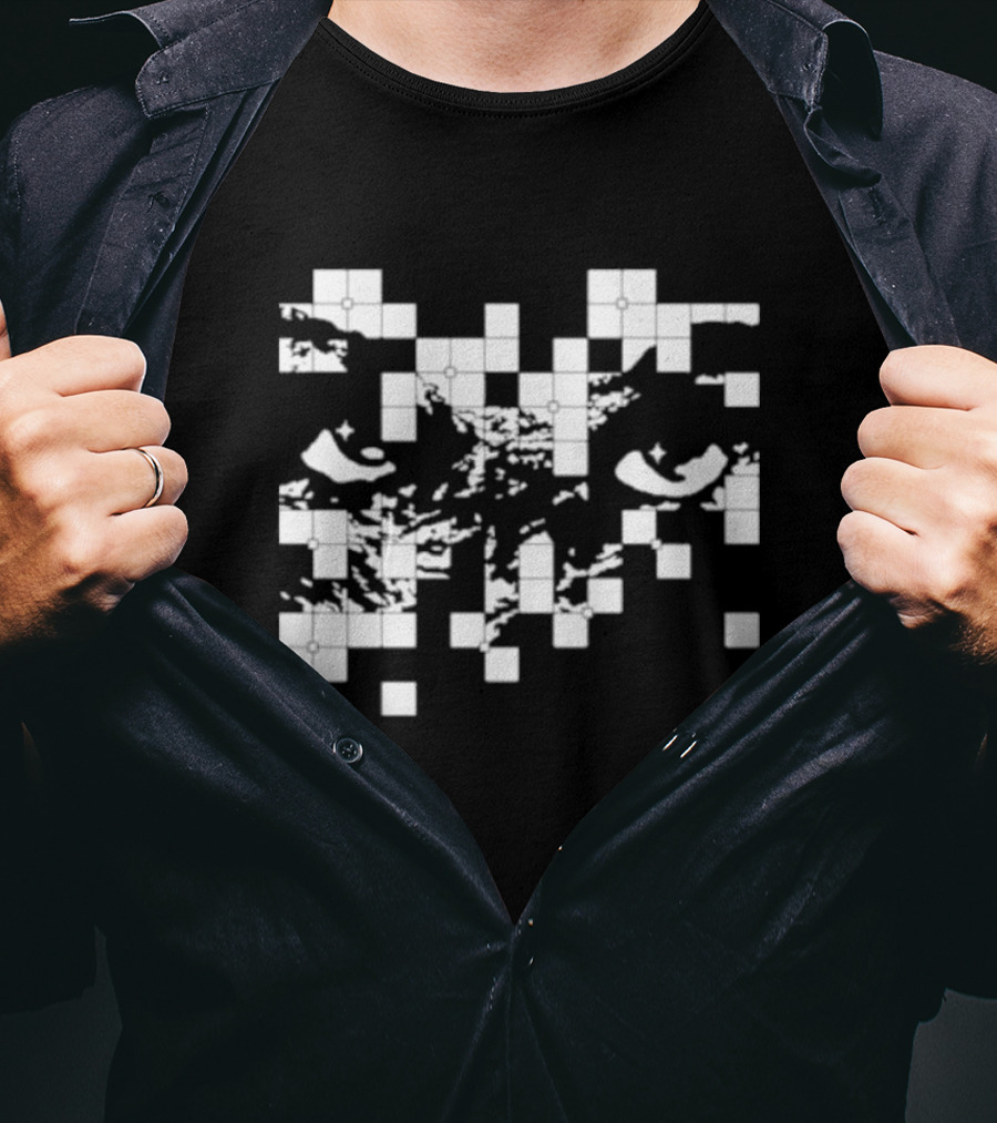 G Jones Paths Eyes Pixelated T-Shirt