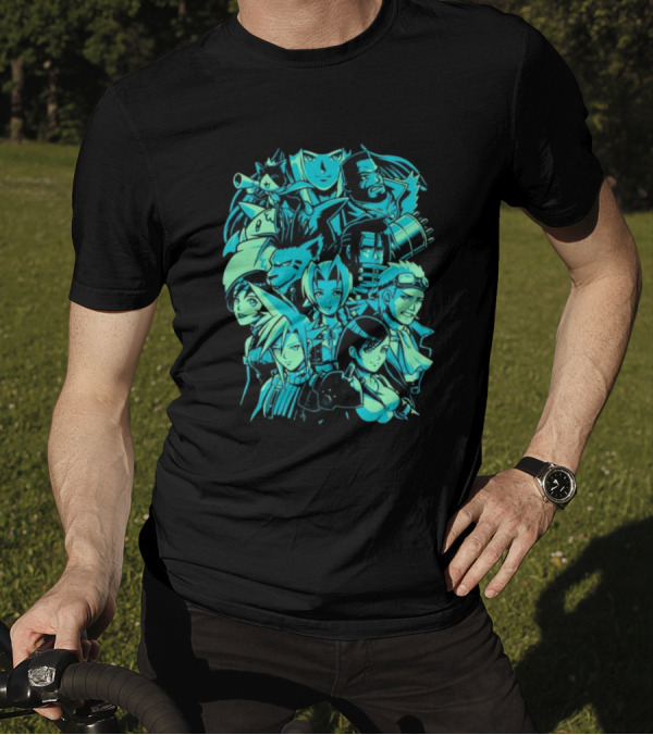 Fantasy Adventure Characters Pixeleyebat Final Quest Icons T-Shirt