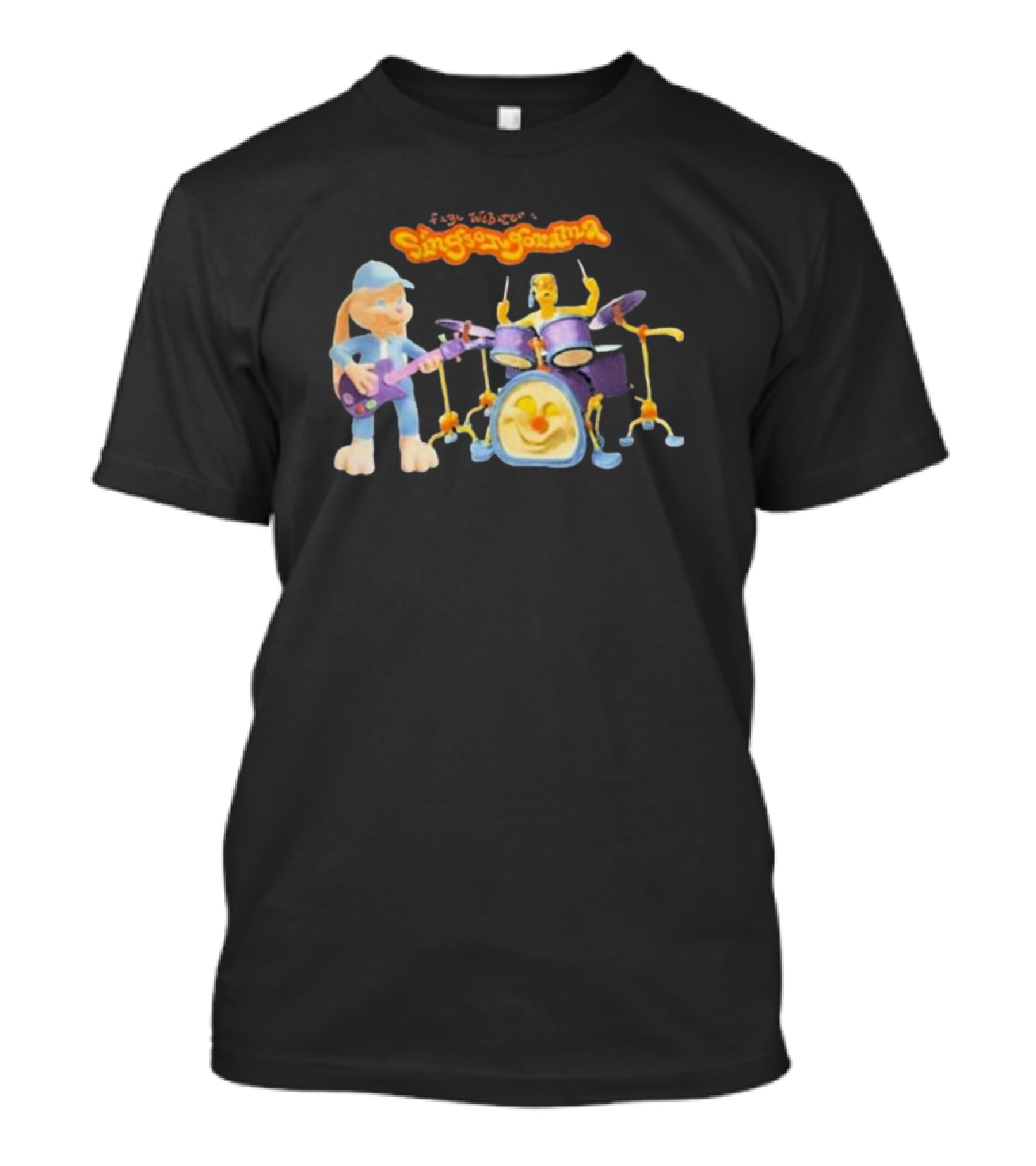 Faye Webster Singsongorama Cartoon Band Performance With Guitar And Drums T-Shirt