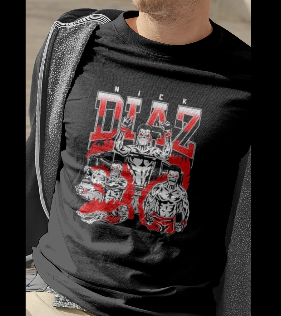 Nick Diaz Skull Fighters MMA Concept T-Shirt