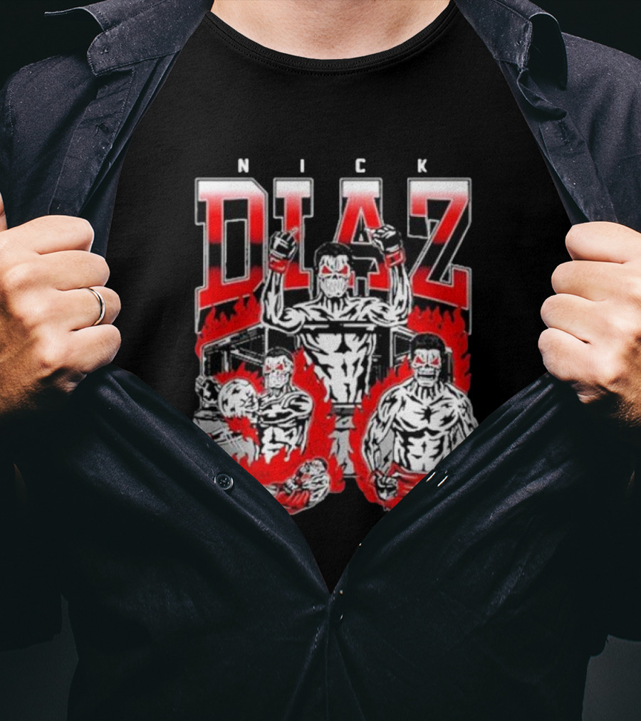 Nick Diaz Skull Fighters MMA Concept T-Shirt