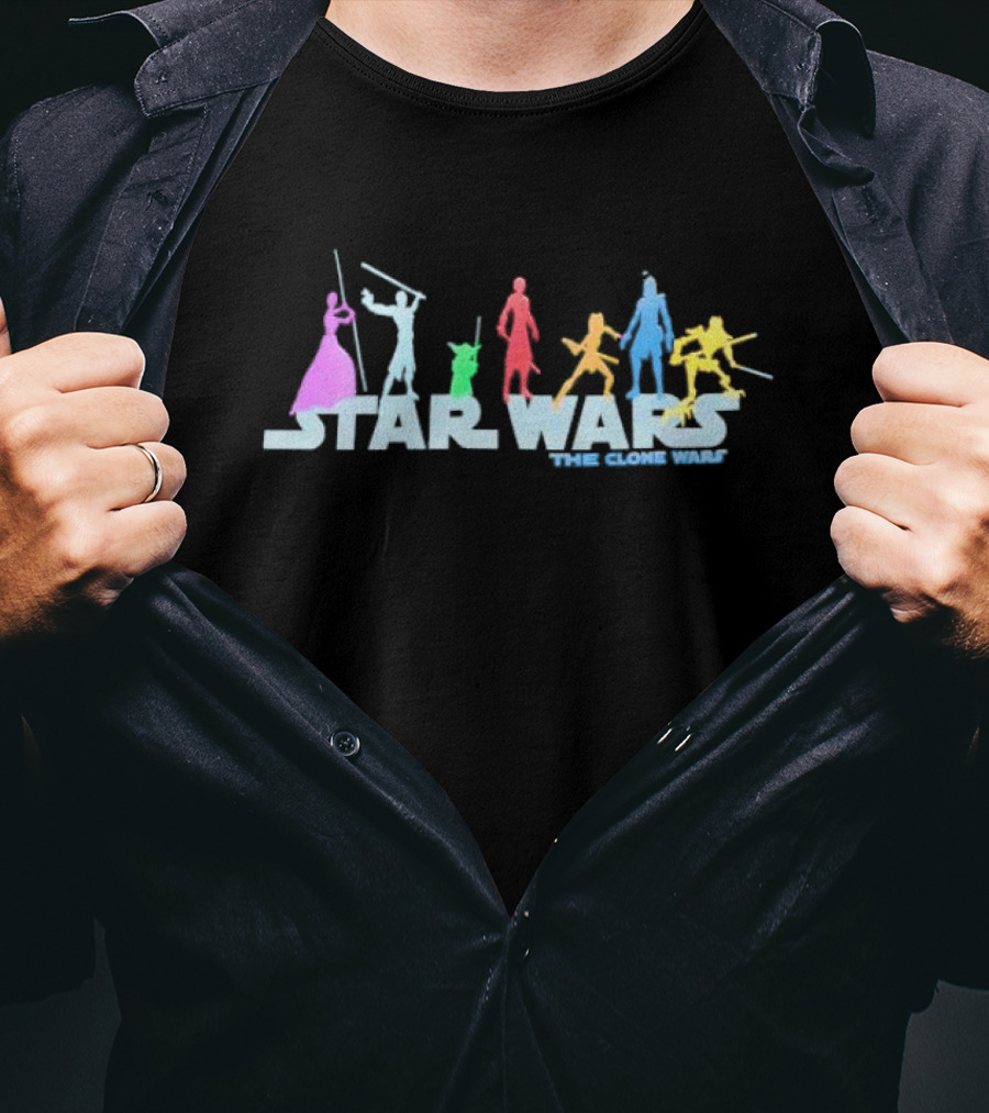 Star Wars The Clone Wars Pride Rainbow T-Shirt