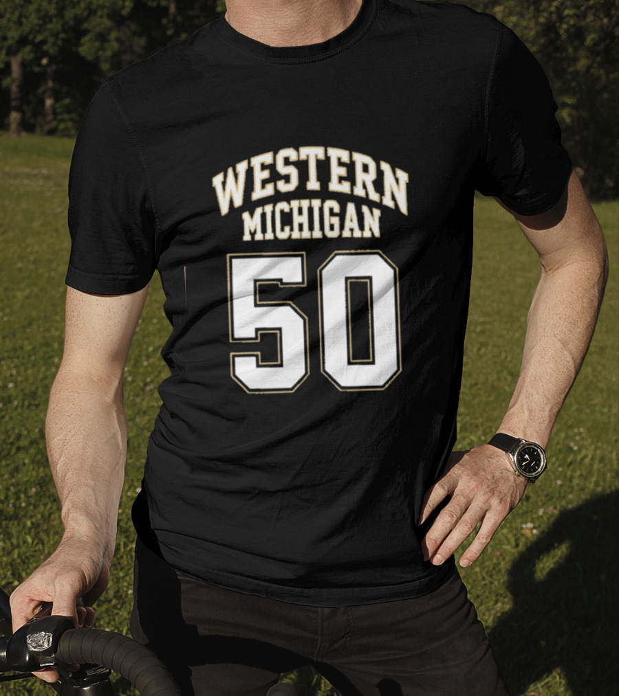 Western Michigan Bronco Pride Number 50 T-Shirt