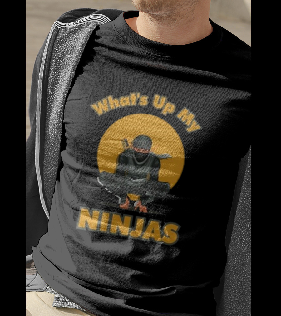 What's Up My Ninjas Stealthy Warrior Pose T-Shirt