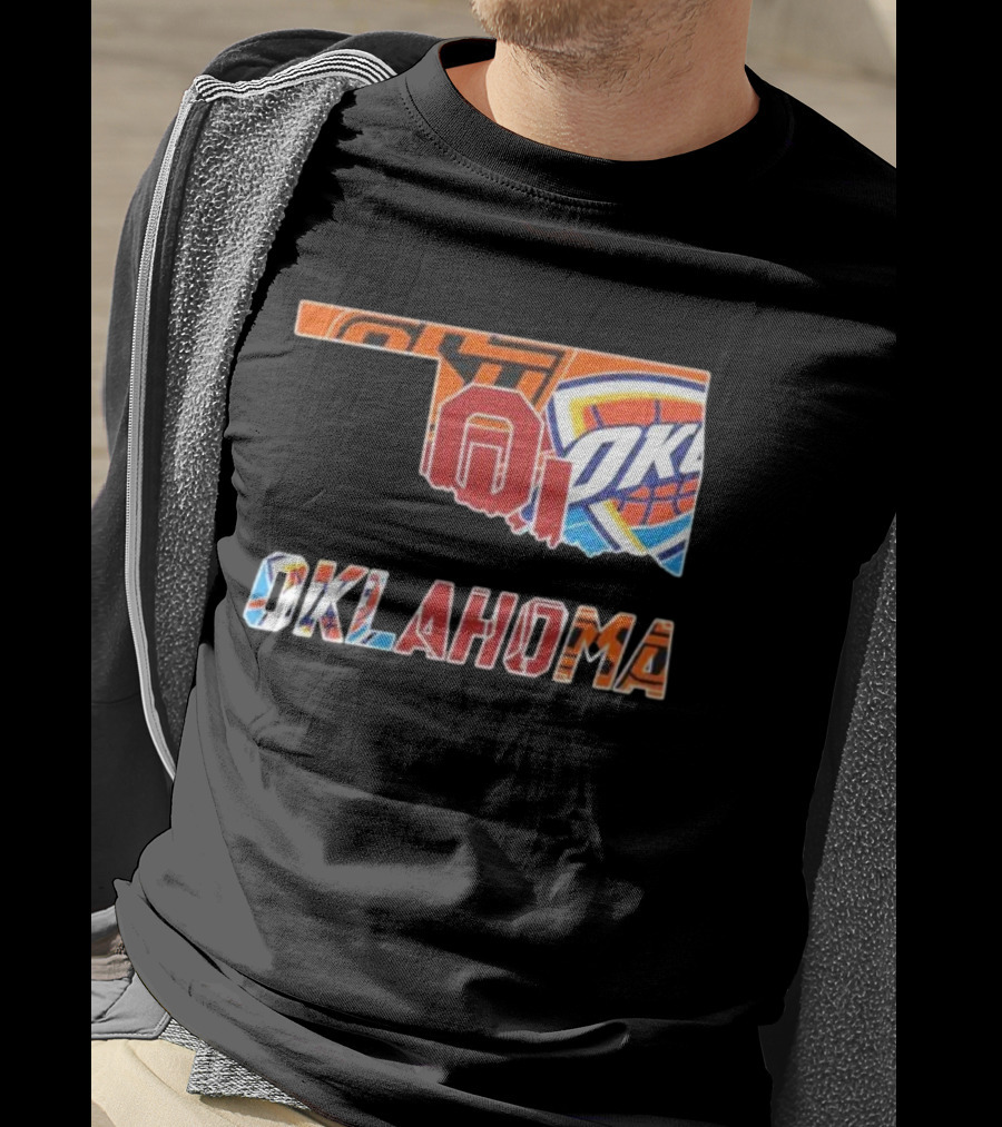 Oklahoma Sports Teams Oklahoma City Thunder Oklahoma State University Cowboys University Of Oklahoma Sooners T-Shirt