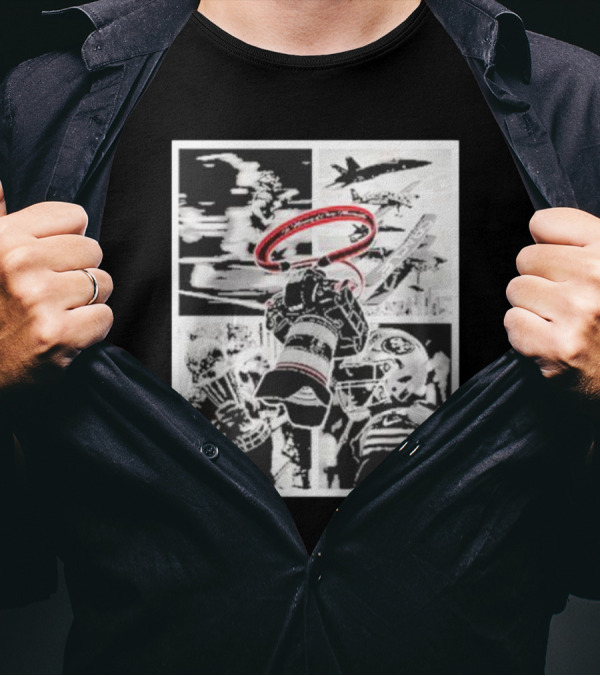 Warriors In Memory Of Chris Mezzavilla San Francisco 49ers Football Jets Flyover T-Shirt
