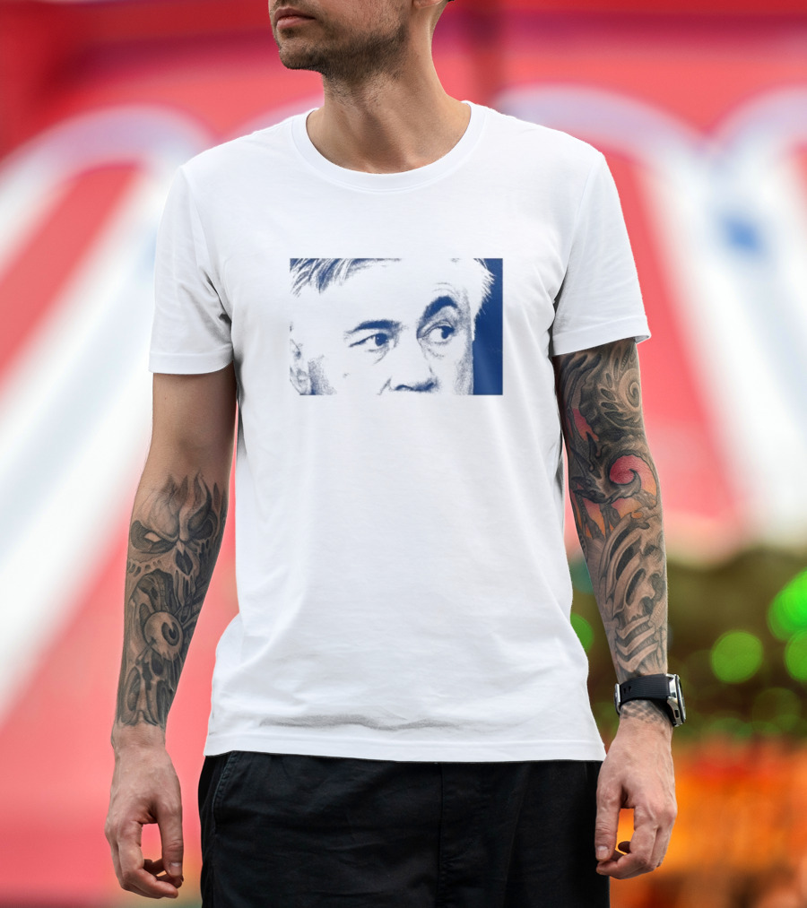 Don Carlo Ancelotti Eyes AOF Images in Blue T-Shirt