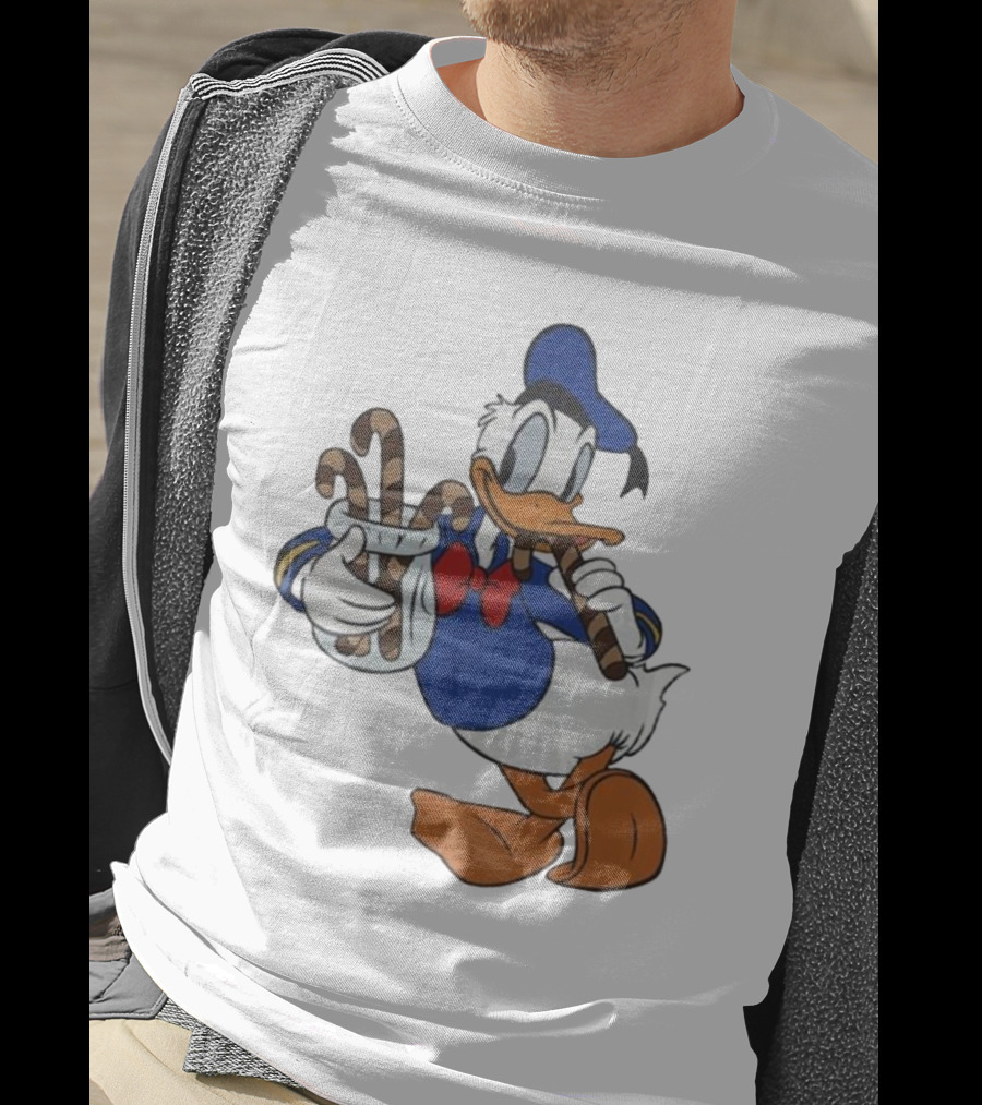 Donald Duck Festive Candy Canes T-Shirt