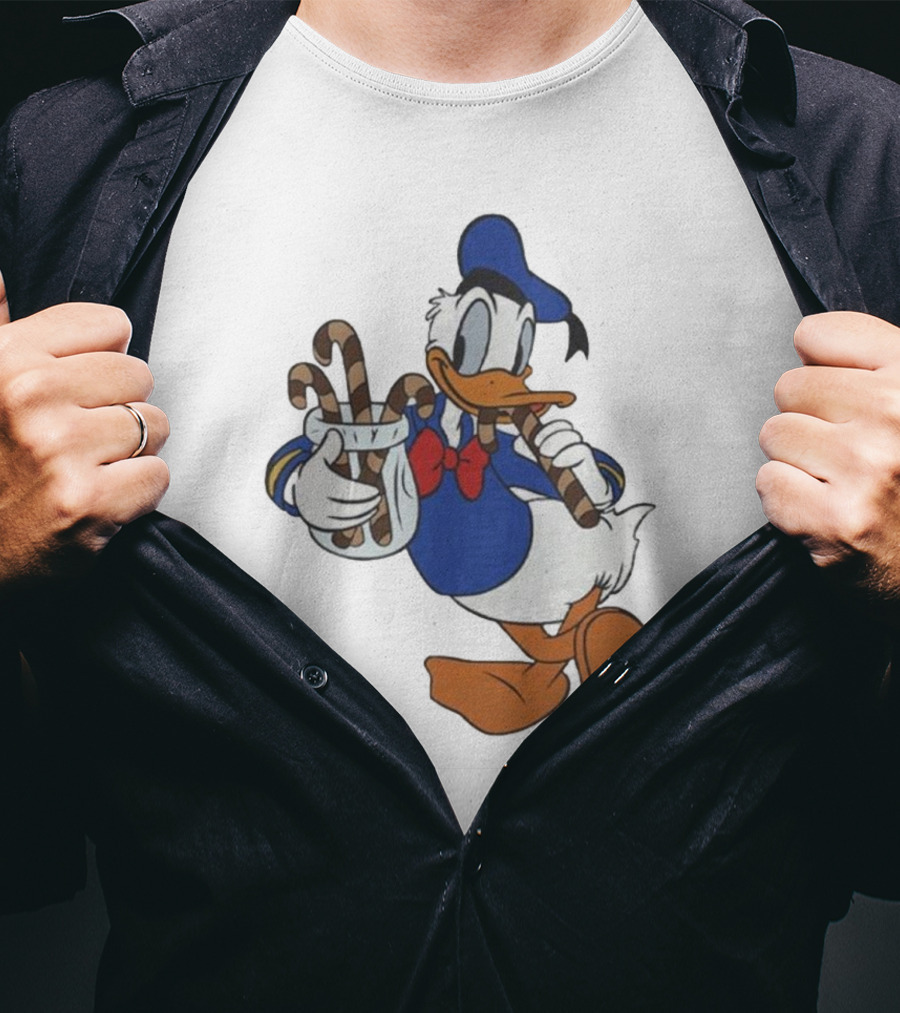 Donald Duck Festive Candy Canes T-Shirt