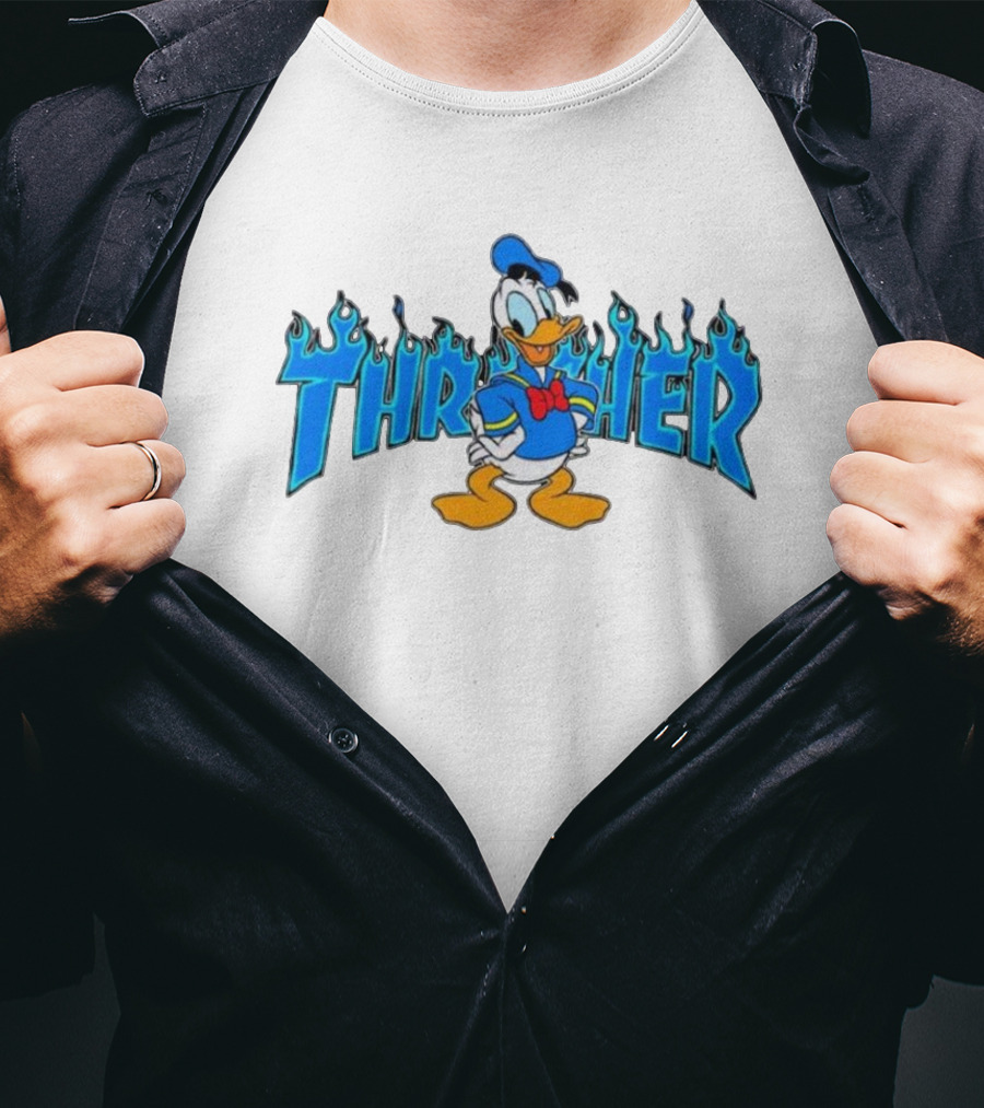 Donald Duck Thrasher Flame T-Shirt