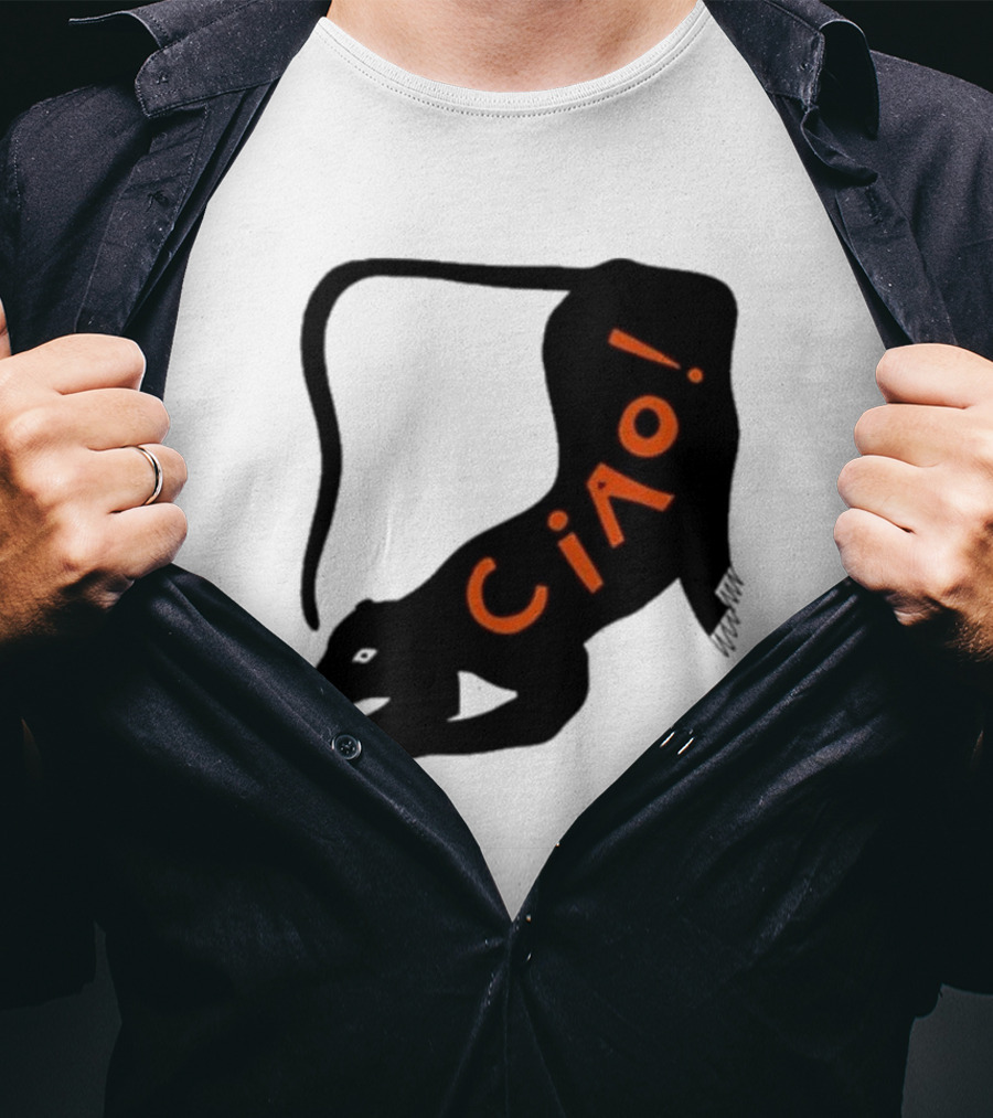 Elena Fiorenza Gatti Ciao Black Cat T-Shirt