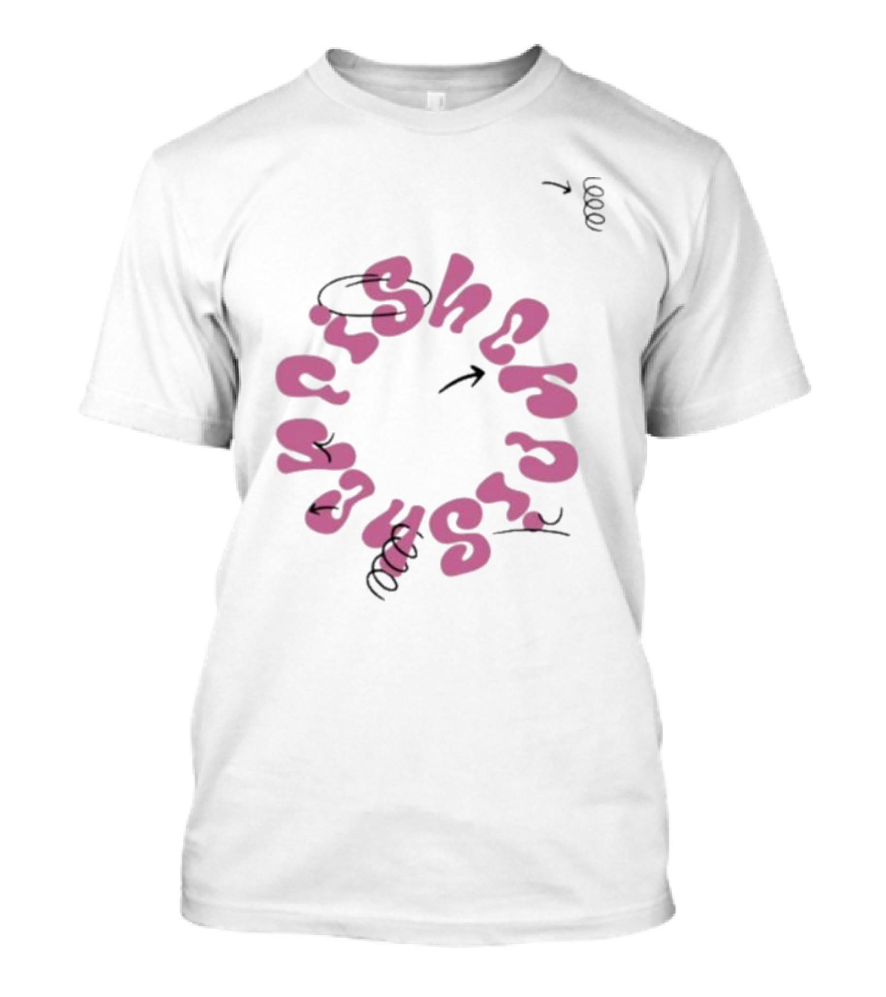 Fisher White Loop Essentials Circular Text T-Shirt