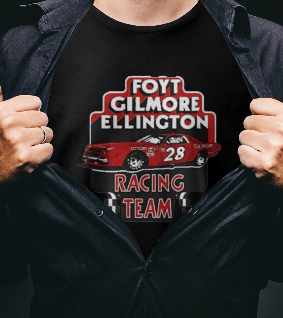 Foyt Gilmore Ellington Racing Team Car 28 Retro Motorsport T-Shirt