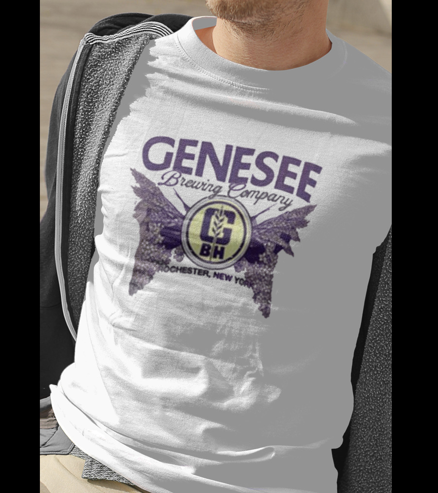 Genesee Brewing Company G Brewing Co Rochester New York Winged T-Shirt