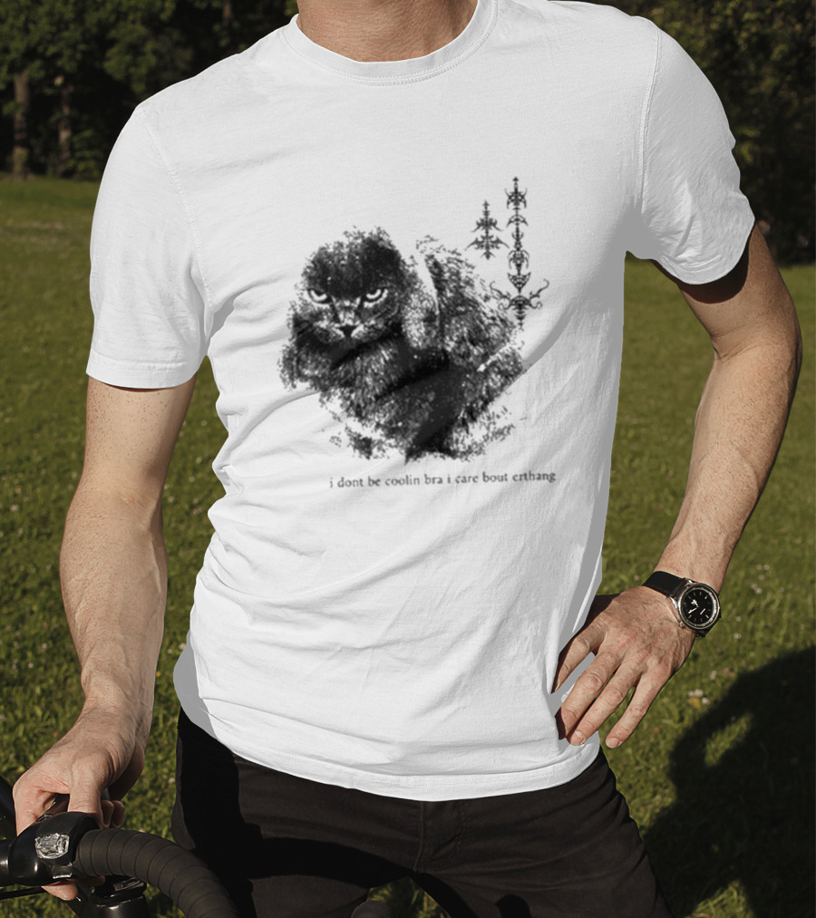 I Don’t Be Cooling Bra I Care About Errthang Cat T-Shirt