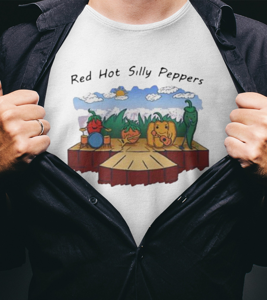 Red Hot Silly Peppers Vegetable Band Performance On Stage T-Shirt