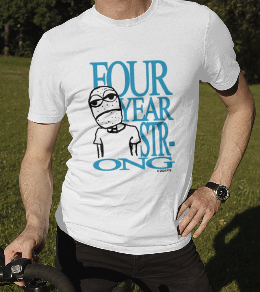 FOUR YEAR STRONG Band Logo With Masked Character T-Shirt