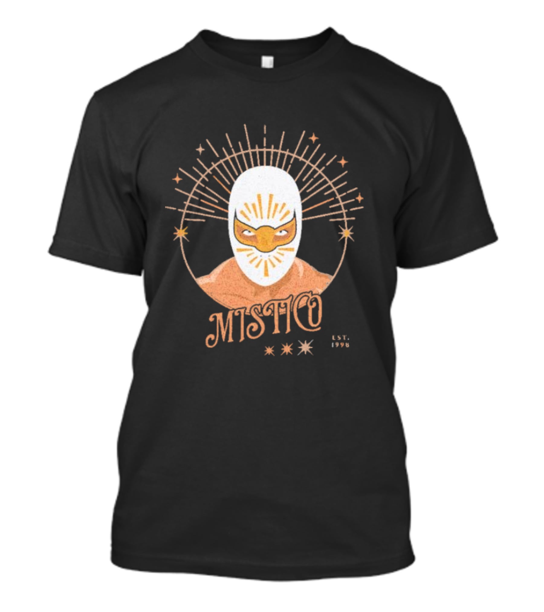 Mistico Est 1998 Wrestling Iconic Masked Starburst T-Shirt