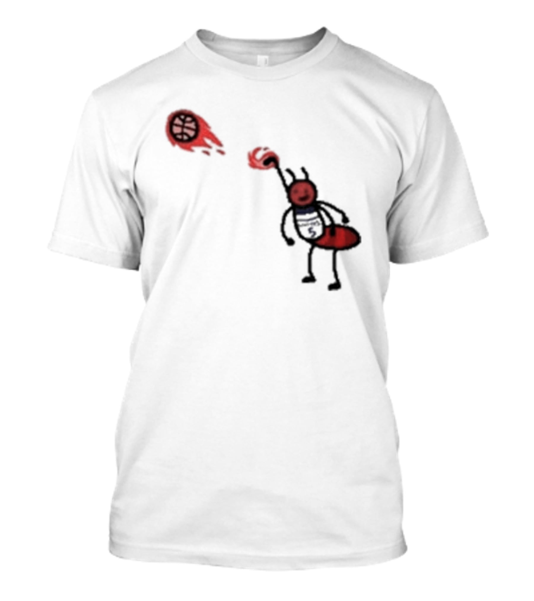 Paint Fire Ant Playing Basketball T-Shirt