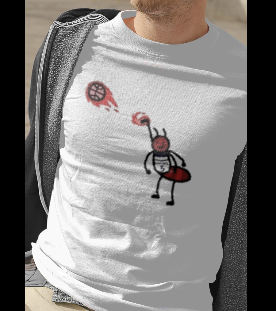 Paint Fire Ant Playing Basketball T-Shirt