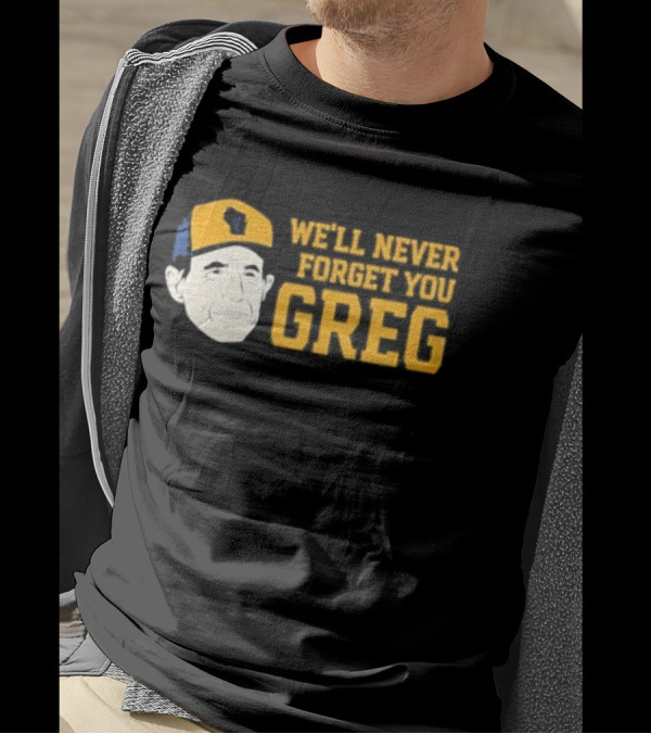 Reviewing The Brew Craig Counsell We’ll Never Forget You Greg Wisconsin Icon T-Shirt