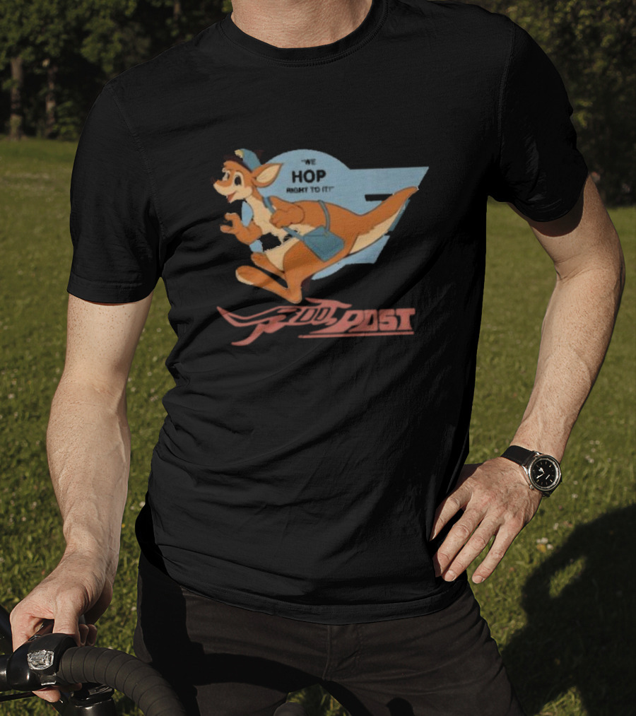 Roo Post We Hop Right To It Kangaroo Mail T-Shirt