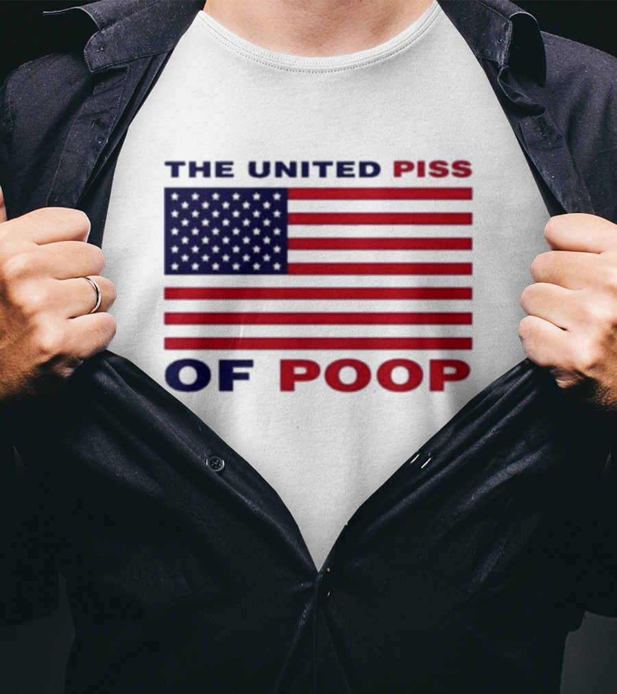 The United Piss Of Poop USA Flag Satire T-Shirt