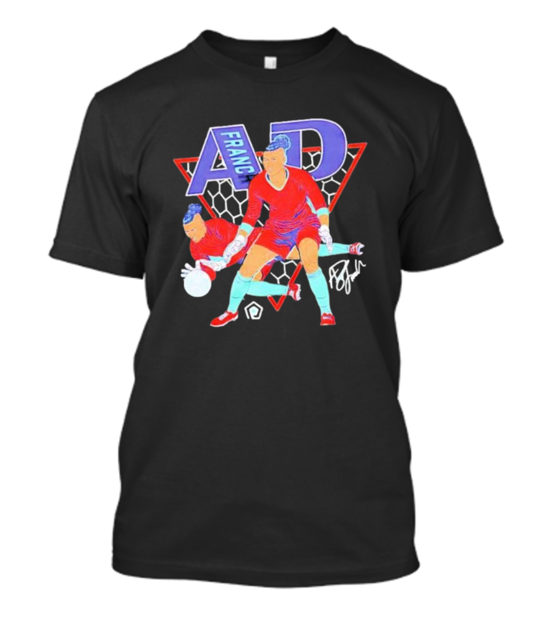 AD Franch Goalkeeper Caricature Signature Soccer T-Shirt