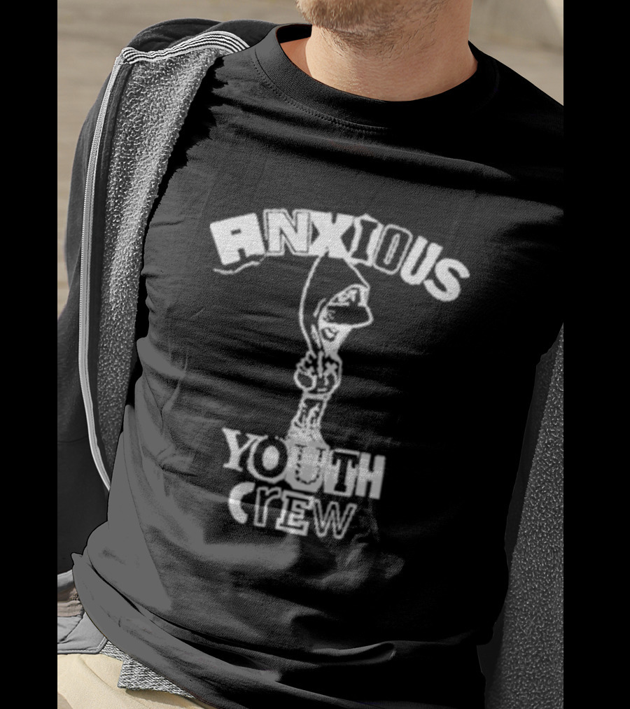 Anxious Youth Crew Hoodie Skateboarder T-Shirt